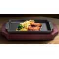 Cast Iron Grill Pan Japanese BBQ Rectangle Teppanyaki Serving Tray